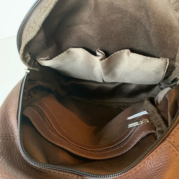 leather backpack dark brown. NWT - Picture 5 of 7